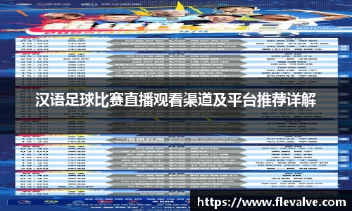汉语足球比赛直播观看渠道及平台推荐详解